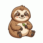 Optimized transparent PNG sloth image